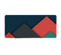 HongXINGDd 800x400mm Large Gaming Mouse Mat Extended Geometric Pattern Keyboard Pad Non Slip Rubber Base Waterproof Table Protector Stitched Edges Smooth Surface Office Computer PC