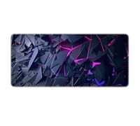 HongXINGDd 800x400mm Large Gaming Mouse Mat Extended Geometric Pattern Keyboard Pad Non Slip Rubber Base Waterproof Table Protector Stitched Edges Smooth Surface Office Computer PC