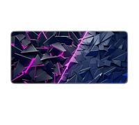 HongXINGDd 800x400mm Large Gaming Mouse Mat Extended Geometric Pattern Keyboard Pad Non Slip Rubber Base Waterproof Table Protector Stitched Edges Smooth Surface Office Computer PC