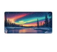 HongXINGDd Aurora Mouse Pad for Desk 70x30cm Gaming Mouse Pad with Non-Slip Rubber Base Large Size Gaming Mouse Pad for Gaming,Office,Home