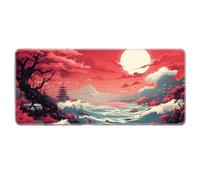 HongXINGDd Japanese style Nature Landscape Mouse Pad Non-Slip Rubber Gaming Keyboard Mousepad with Stitched Edges for Home Office