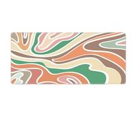 HongXINGDd Large Extended Mouse Mat 600x300mm for PC Laptop Liquid Flow Colour Abstract Pattern Mousepad with Durable Stitched Edges Anti-Slip Rubber Base and Smooth Waterproof Cloth Surface