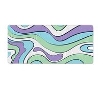 HongXINGDd Large Extended Mouse Mat 600x300mm for PC Laptop Liquid Flow Colour Abstract Pattern Mousepad with Durable Stitched Edges Anti-Slip Rubber Base and Smooth Waterproof Cloth Surface