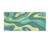 HongXINGDd Large Extended Mouse Mat 600x300mm for PC Laptop Liquid Flow Colour Abstract Pattern Mousepad with Durable Stitched Edges Anti-Slip Rubber Base and Smooth Waterproof Cloth Surface