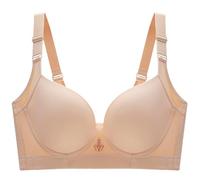 HongXINGDd Padded Back Smooth Seamless Stretch T Shirt Underwire Shaping Bra Skin 44A