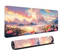 HongXINGDd Premium Extra Thick Rubber PC Gaming Mat Japanese Culture Design Smooth Gliding Computer 900x400 Mouse Pad Water Resistant Base for Office Working