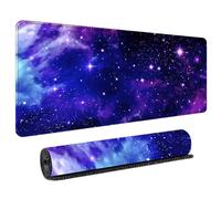 HongXINGDd Ultra Smooth Large Mouse Pad Starry Sky Cosmic Universe Print Extended Mousepad 900x400mm Anti-slip Rubber Base Stitched Edges Protective Mat for Computer Gamer Office Work Accessories