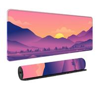 HongXINGDd Ultra Smooth Large Mouse Pad Starry Sky Cosmic Universe Print Extended Mousepad 900x400mm Anti-slip Rubber Base Stitched Edges Protective Mat for Computer Gamer Office Work Accessories