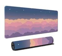 HongXINGDd Ultra Smooth Large Mouse Pad Starry Sky Cosmic Universe Print Extended Mousepad 900x400mm Anti-slip Rubber Base Stitched Edges Protective Mat for Computer Gamer Office Work Accessories