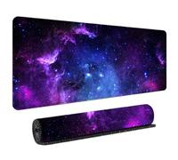 HongXINGDd Ultra Smooth Large Mouse Pad Starry Sky Cosmic Universe Print Extended Mousepad 900x400mm Anti-slip Rubber Base Stitched Edges Protective Mat for Computer Gamer Office Work Accessories