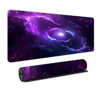 HongXINGDd Vibrant Nebula Starry Sky Pattern Mouse Mat Wide Keyboard Pad for Gamer 700x300mm Extended Large Mousepad High Precision Smooth Cloth Surface with Anti-slip Base for Home PC Setup Use