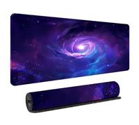HongXINGDd Vibrant Nebula Starry Sky Pattern Mouse Mat Wide Keyboard Pad for Gamer 700x300mm Extended Large Mousepad High Precision Smooth Cloth Surface with Anti-slip Base for Home PC Setup Use