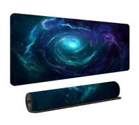 HongXINGDd Vibrant Nebula Starry Sky Pattern Mouse Mat Wide Keyboard Pad for Gamer 700x300mm Extended Large Mousepad High Precision Smooth Cloth Surface with Anti-slip Base for Home PC Setup Use