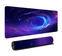 HongXINGDd Vibrant Nebula Starry Sky Pattern Mouse Mat Wide Keyboard Pad for Gamer 700x300mm Extended Large Mousepad High Precision Smooth Cloth Surface with Anti-slip Base for Home PC Setup Use