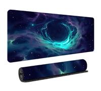 HongXINGDd Vibrant Nebula Starry Sky Pattern Mouse Mat Wide Keyboard Pad for Gamer 700x300mm Extended Large Mousepad High Precision Smooth Cloth Surface with Anti-slip Base for Home PC Setup Use