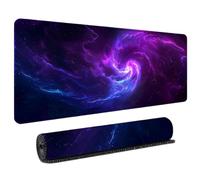 HongXINGDd Vibrant Nebula Starry Sky Pattern Mouse Mat Wide Keyboard Pad for Gamer 700x300mm Extended Large Mousepad High Precision Smooth Cloth Surface with Anti-slip Base for Home PC Setup Use