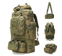 HongXingHai 100L Camping Hiking Backpack,Molle military Tactical rucksack backpack,Waterproof Lightweight Hiking Backpack, Ruin Green, L, Hiking-daypacks