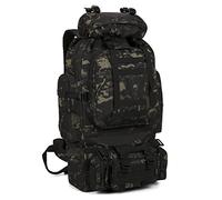 HongXingHai 100L Camping Hiking Backpack,Molle military Tactical rucksack backpack,Waterproof Lightweight Hiking Backpack, Black Cp, L, Hiking-daypacks