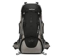 HongXingHai 70L Camping Hiking Backpack with Rain Cover Waterproof Backpacking Backpack for Hiking Treeking Climbing Outdoor, Black, 70L, Hiking Backpack