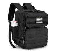 HongXingHai 9L Mini Tactical Backpack for Men and Women Tactical Backpack Small for Hiking Small Tactical Bag, Black, S, Tactical Backpack