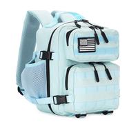 HongXingHai 9L Mini Tactical Backpack for Men and Women, Tactical Backpack Small for Hiking, Small Tactical Bag, Light Blue