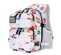 HongXingHai Tactical Backpack Daily Use Military Tactical Backpack for Men and Women 45L Backpack Fitness Backpack, Colorful Cat's Paw, S, Tactical Backpacks