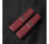 HONGYANFA 2 Pcs Leather Car Seat Belt Cover with Logo for Peugeot RCZ 2010-2013, Car Safety Seatbelt Cover Pads Anti-Slip Seat Belt Protector,E
