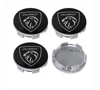 HONGYANFA 4pcs 60MM Car Hub Caps for Peugeot 107 2008-2012, Auto Logo Wheel Center Cover Car Wheel Centre Badges,B