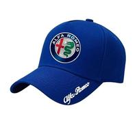HONGYANFA Car Logo Baseball Cap for Alfa Romeo Giulia Stelvio Tonale, Adjustable Cotton Cap for Men & Women Breathable Motorsport Hat,Blue-A