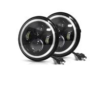 HONGYISM Car DRL 2pcs For UAZ 4x4 For Jungle For Hunter All For Terrain For Off-road 12V 24V Car Led 7inch Led Headlight DRL H4 Hi-Lo With Halo Angel Eyes Headlamp Car Headlamp