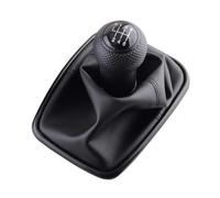 HONGYISM Car Gear Shift Knob 5 6 Speed Gear Shift Knob Lever Shifter Gaitor Boot PU Leather for VW for Golf 4 IV MK4 for GTI R32 for Bora for Jetta MT 2003-2008(6 Speed Black)