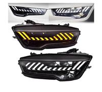HONGYISM Front Headlight 2PCS LED Headlamps For A7 2011-2018 Headlight Upgrade RS7 DRL Turn Signal High Beam Angel Eye Projector Lens Headlamp