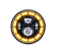HONGYISM Front Headlight Universal Headlight LED For Wrangler Headlight 7 Inch Round Headlight For JK For Jeep 200W 30000LM H4 Angel Eyes 6000K/3500K Headlamp