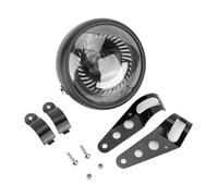 HONGYISM Motorcycle Headlight 6.5inch Round Vintage Motorcycle Led Front Headlight Angel Eyes DRL Driving Lamp For Retro Series Cafe Racer(35 to 43mm Set)