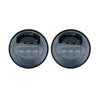 HONGYISM Motorcycle Headlight Chrome Parts 4-1/2" Motorsiklet LED Auxiliary Fog Passing Light With 4.5" Housing Bucket For Electra For Glide For Bad Boy(No DRL Black)