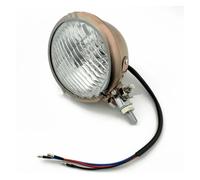 HONGYISM Motorcycle Headlight Motorcycle 4.5" H4 Bulb Headlight Round Retro 12V Headlamp For Bobber Chopper Cafe Racer Universal(Copper)