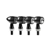 HONGYISM Motorcycle Headlight Motorcycle LED Turn Signal Light Bullet Moto Indicators Stop Mini 8mm 12V Universal Lamps(4 Transparent Lens)