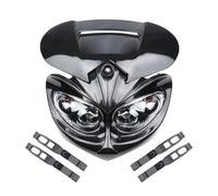 HONGYISM Motorcycle Headlight Racing Headlight Motorcyle Dual Head Lamp Led Fairing Light For Dirt Pit Bike ATV Hi Lo Beam Universal Motorbike 4 Eyes Headlamp