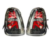HONGYISM Tail Rear Lights Union Jack LED Tail Lights Assembly Rear Reverse Fog Plug And Play For Mini For Cooper R56 R57 R58 R59 2007-2013(2PCS Red Clear)