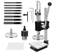 HONGYMA Leather Press Hole Puncher Leather Cutting Machine Hand Punching Machine for DIY Craft Punching Holes Cutting, Forming Pressing,Install Rivets and Snap Buttons