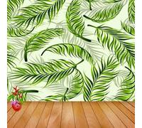 HongYouQi 3D Creative Living Room Decoration Green Plants Leaf Landscape Living Room Sofa Tv Wallpaper-150cm×105cm
