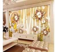 HongYouQi 3D Creative Living Room Decoration Yellow Floral Landscape Landscape Sofa Tv Wallpaper Art Background Wall-150cm×105cm