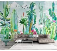 HongYouQi 3D Modern Mural Decorating Bedroom Green Plants Leaves Landscape Creative Living Room Sofa Tv Wallpaper-350cm×256cm