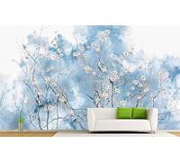 HongYouQi 3D Modern Mural Decorating Bedroom White Floral Tree Branches Landscape Sofa Tv Wallpaper Art Background Wall-300cm×210cm