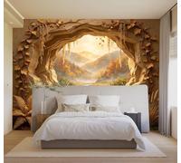 HongYouQi 3D Wallpaper Autumn Forest River Mountains