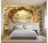 HongYouQi 3D Wallpaper Forest Stream Cave Mountain Scenery