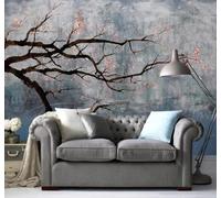 HongYouQi 3D Wallpaper Hand Drawn Pastoral Twigs Art