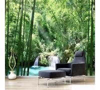 HongYouQi 3D Wallpaper Living Room Sofa Green Grove Plant Landscape Living Room Bedroom Background Art Wallpaper-400cm×280cm