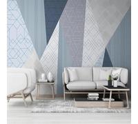 HongYouQi Geometric Minimalist Landscape 3D Modern Wallpaper Decoration Bedroom Textured Home Living Room Tv Background-350Cm×256Cm