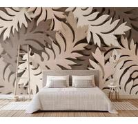 HongYouQi Minimalist Plants Leaves 3D Home Wallpaper Sofa Tv Bedroom Living Room Background-250Cm×170Cm
